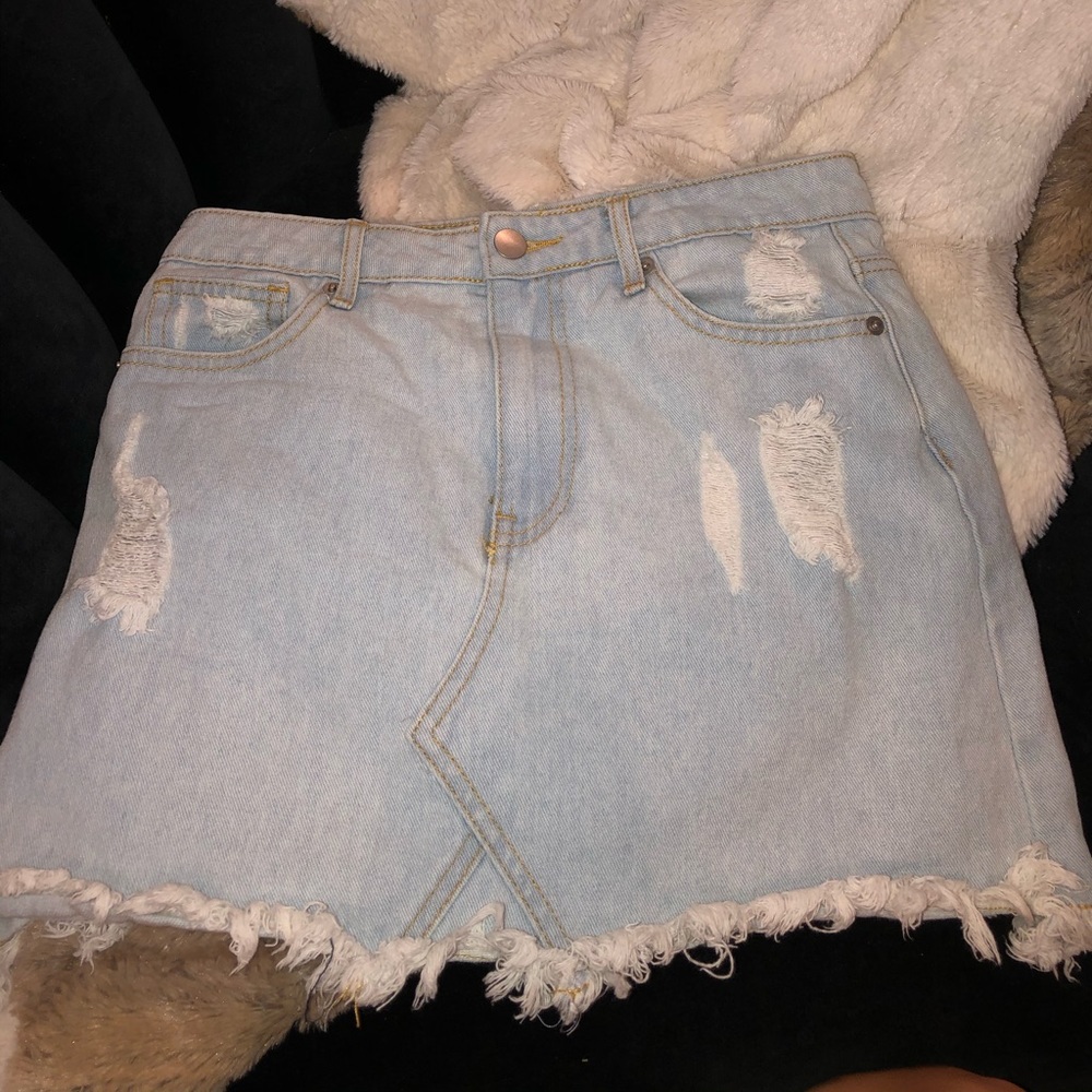 Denim mini skirt